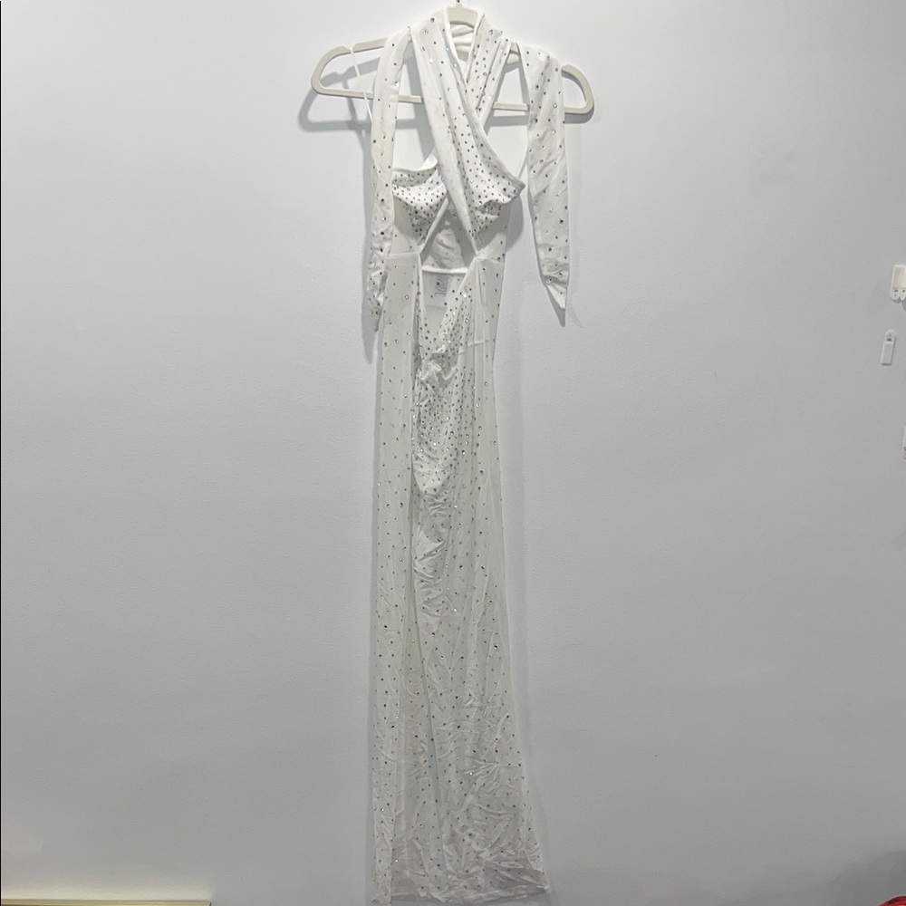 12th Tribe White Backless Dress